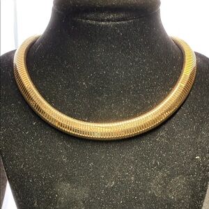 Regina Novelty Company Necklace 12k Gold Filled Snake Chain Vintage Signed.